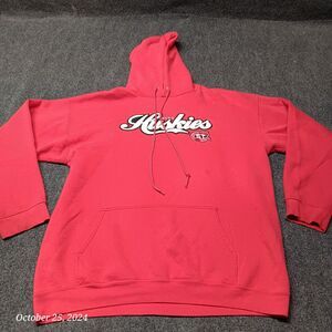 VTG SCSU Huskies Hoodie Adult Large Red Embroidered Logo‎ Sweatshirt